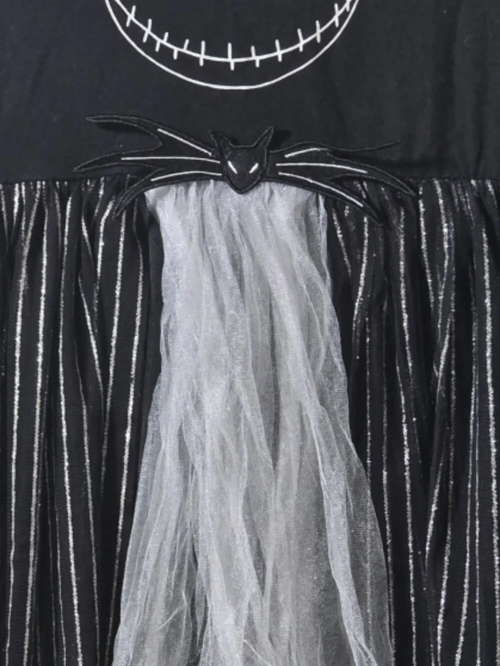 Disney Nightmare Before Christmas Jack Skellington Dress Girls Black Halloween
